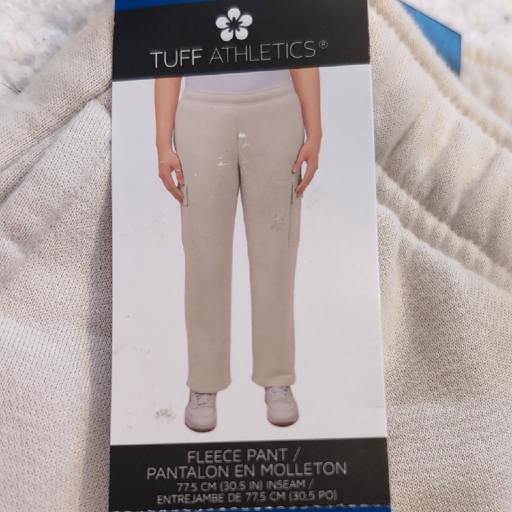 XL: 🤍 Tuff Athletics Fleece Pants in Cream